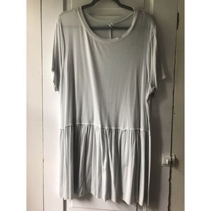 White Zenana Premium Peplum 3X Tunic